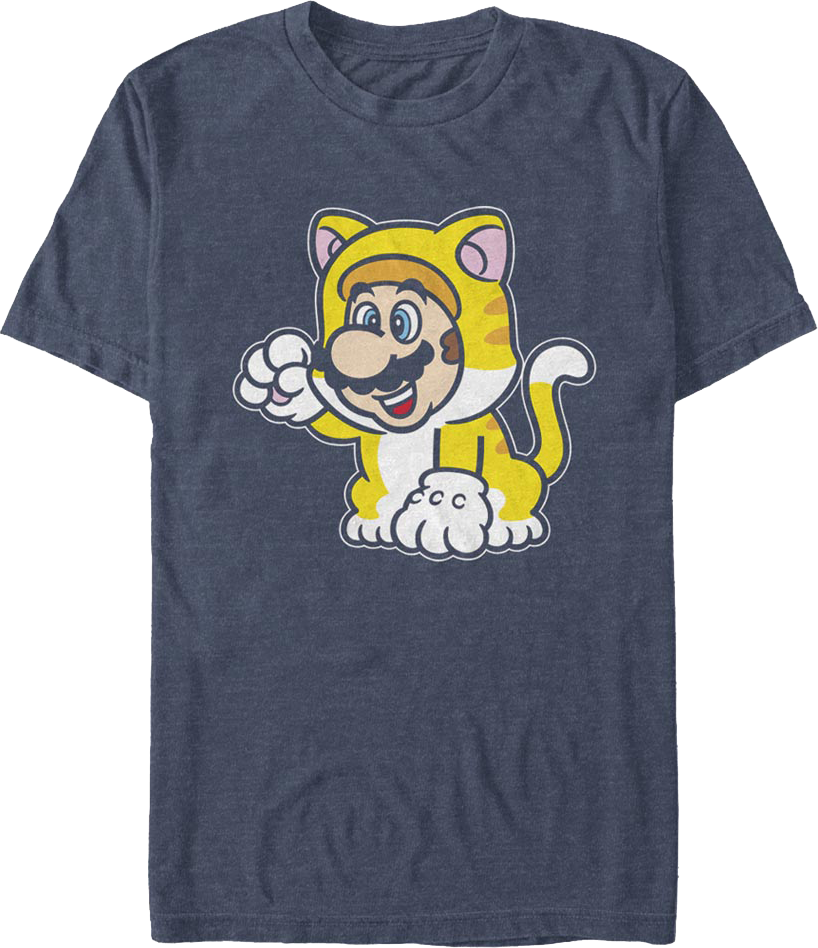 Blue Cat Mario Super Bros. T-Shirt product image 1