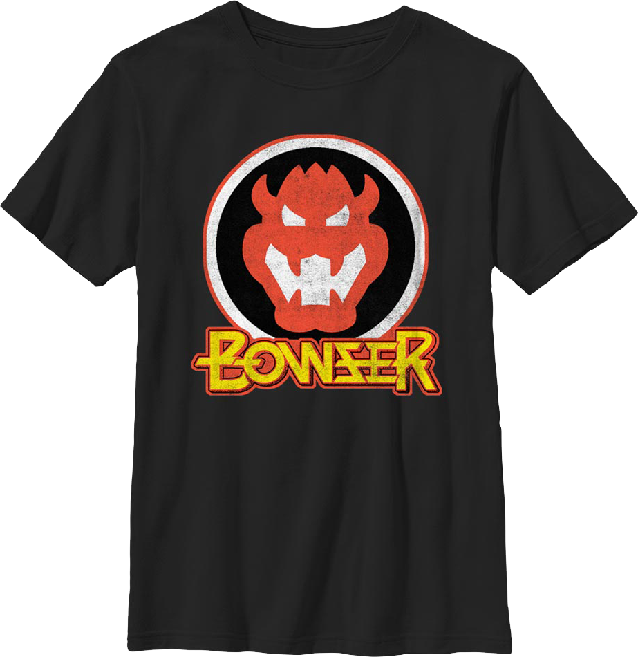 Boys Youth Bowser Logo Super Mario Bros. Nintendo Shirt product image 1