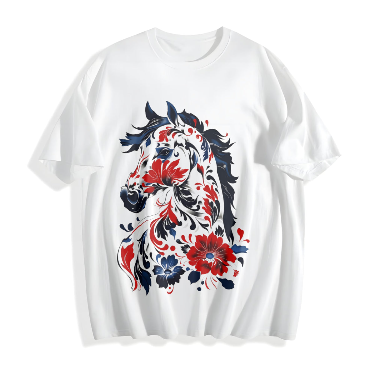 Winter A Horse Year Theme Cotton T-Shirt product image 2