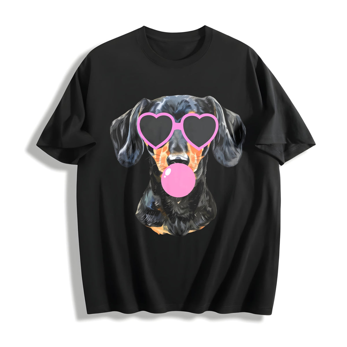 Dachshund Mama Blowing Bubble Cotton T-Shirt product image 1