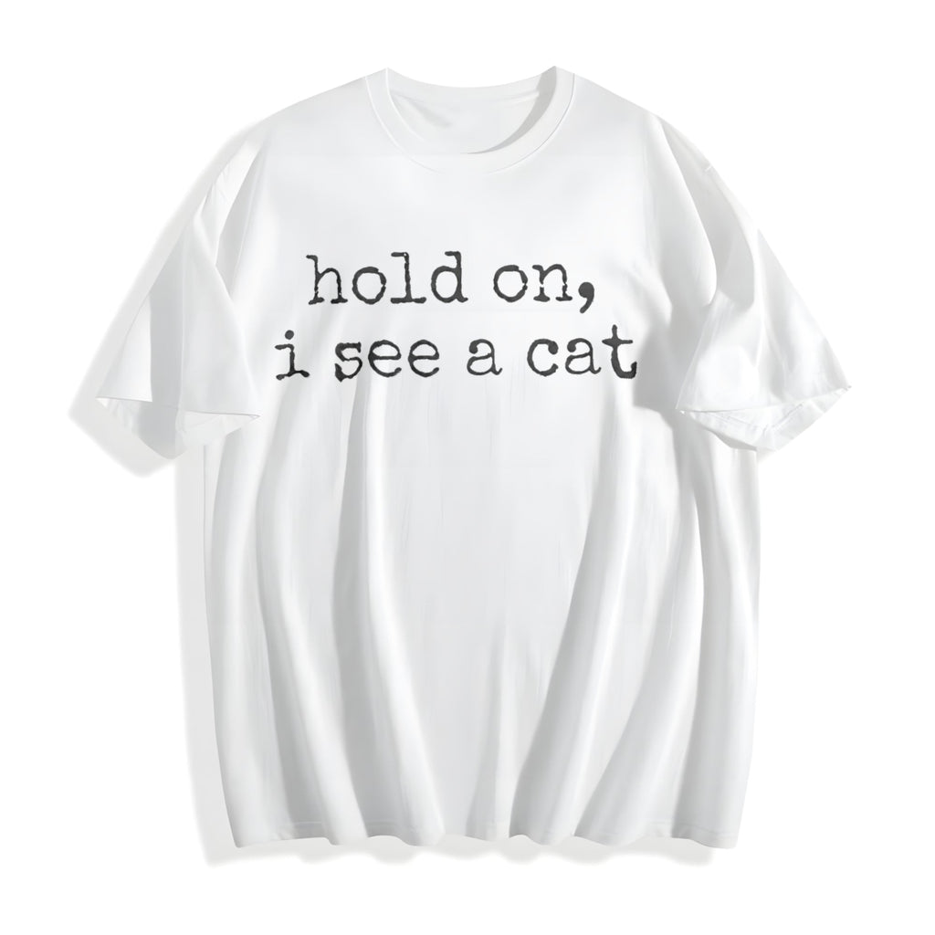 Hold On I See A Cat Cotton T-Shirt product image 2