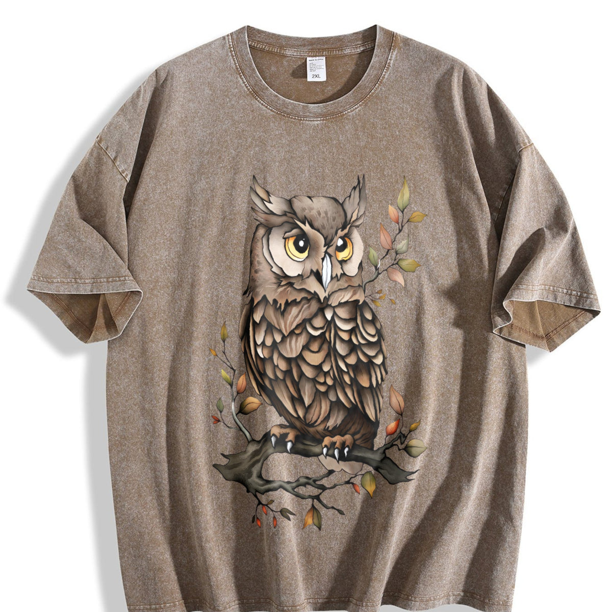 Animal Cartoon Owl Summer Vintage Washed T-Shirt product image 3