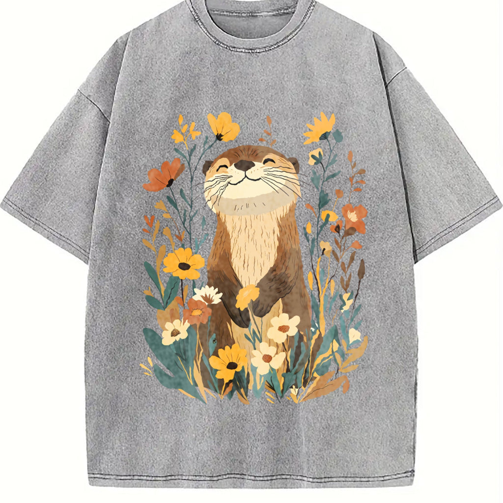 Otter & Botanical Vintage Washed T-Shirt product image 5