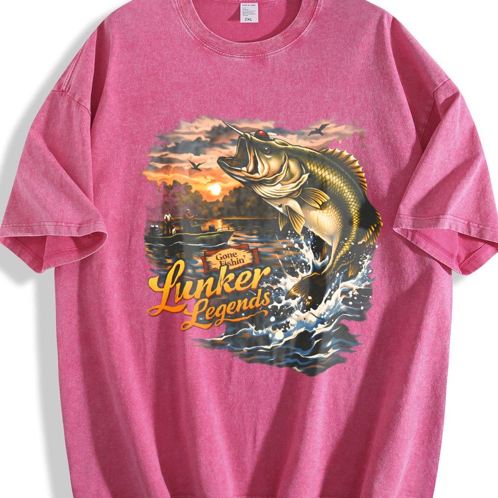 Lunker Legends Fishing 90s Vintage Washed T-Shirt product image 7