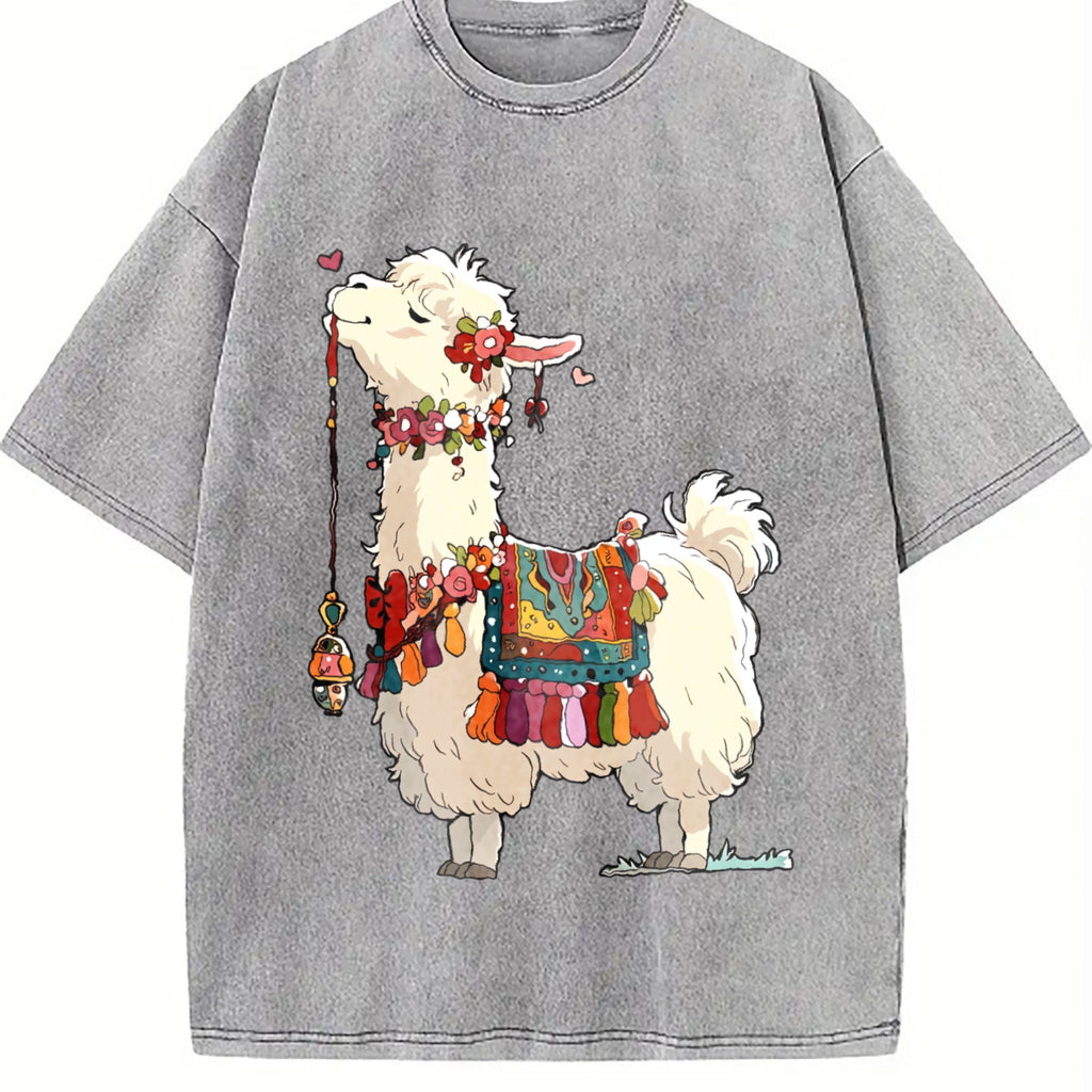 Animal Cartoon Summer Vintage Washed T-Shirt product image 5