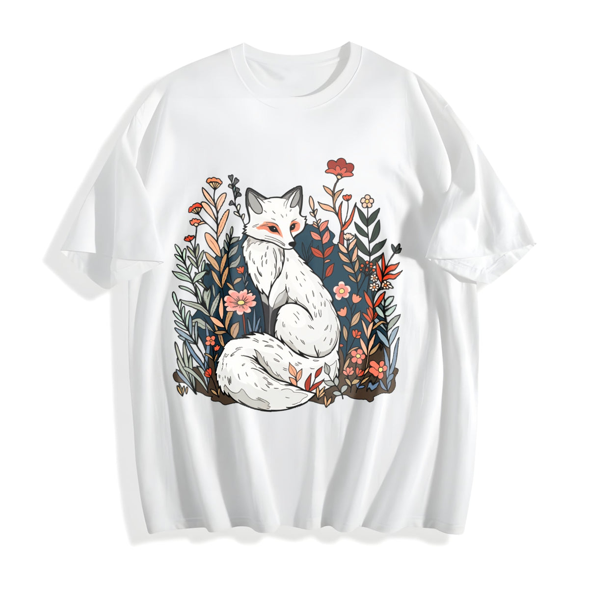 Luokeren Floral Fox - -inspired Cotton T-Shirt product image 2