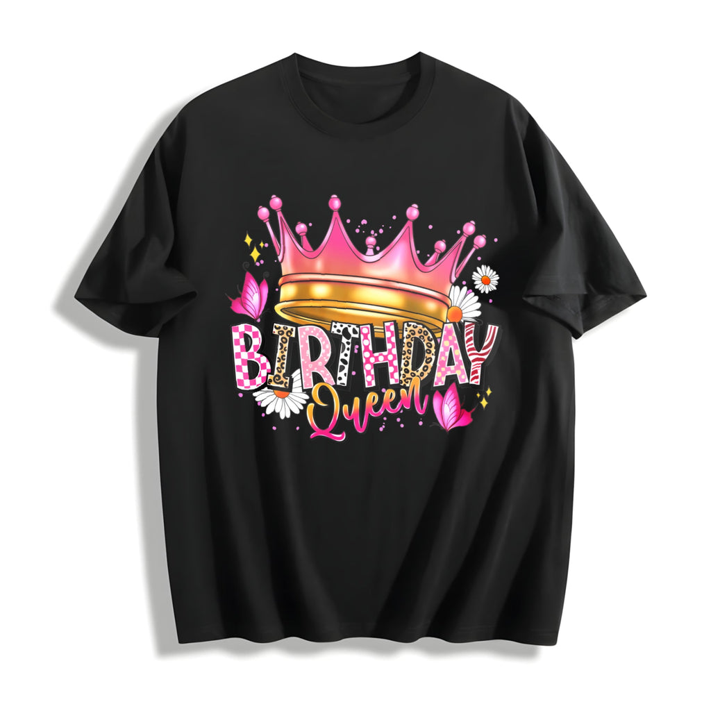 Birthday Queen Cartoon Cotton T-Shirt product image 1