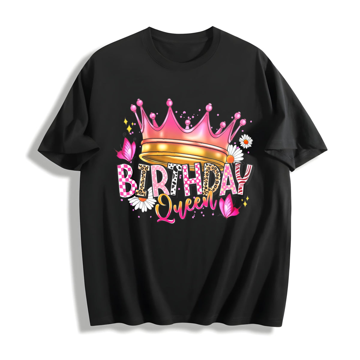Birthday Queen Cartoon Cotton T-Shirt product image 1