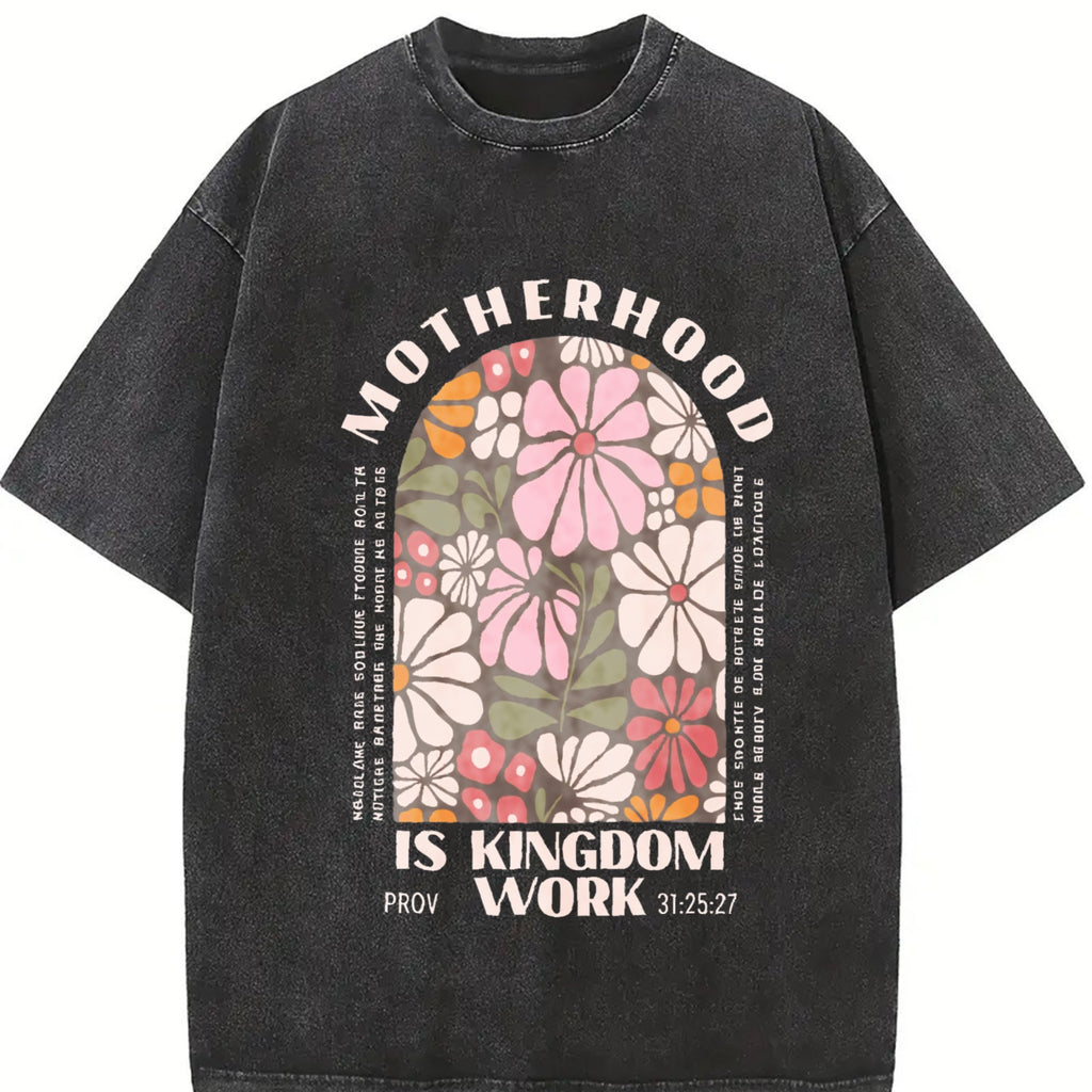 Motherhood Is The Kingdom Of Work Vintage Washed T-Shirt product image 2