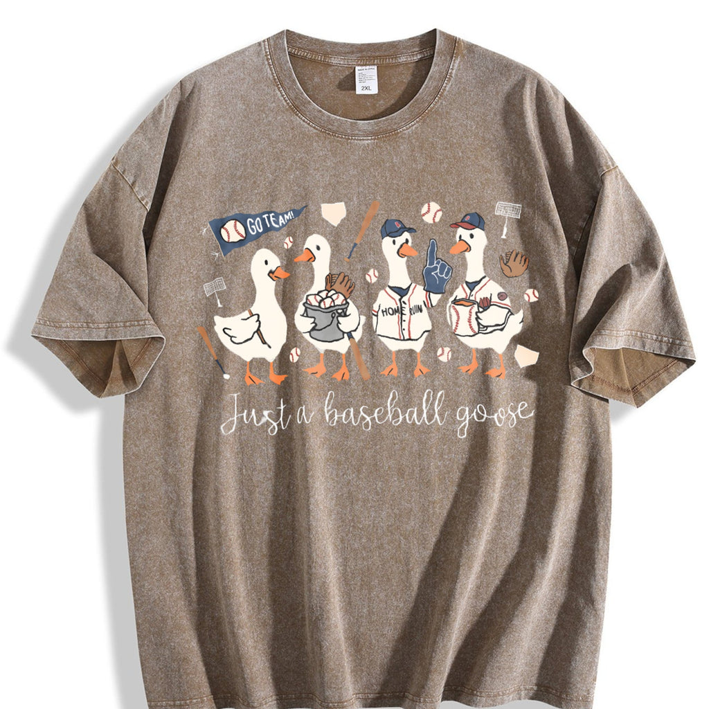 Just A Baseball Goose Vintage Washed T-Shirt product image 3