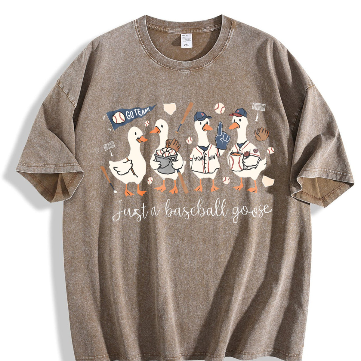 Just A Baseball Goose Vintage Washed T-Shirt product image 3