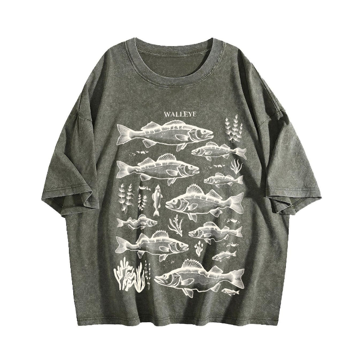 Walleye Fishing 90s Vintage Washed T-Shirt product image 4