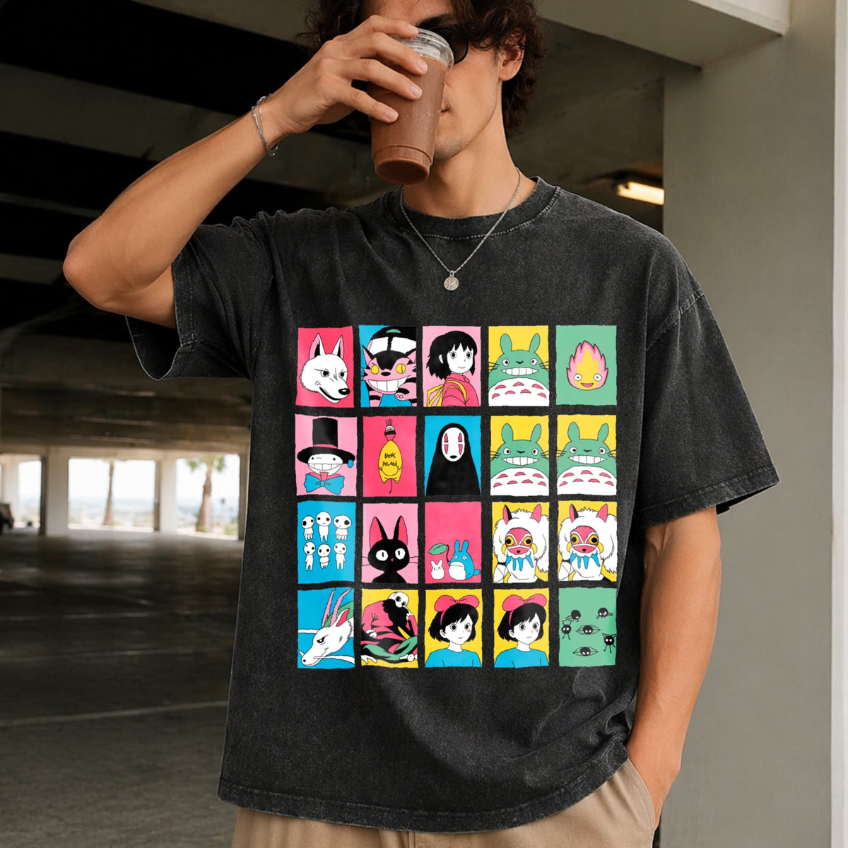 Studio Ghibli Hayao Miyazaki No Vintage Washed T-Shirt product image 2