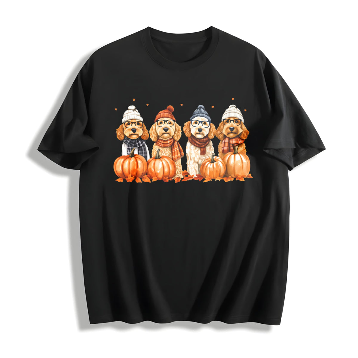 Goldendoodle Fall Cotton T-Shirt product image 1