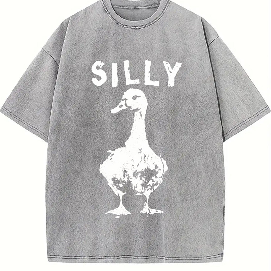 Silly Goose Boxy Classic Animal Meme Y2K Vintage Washed product image 5