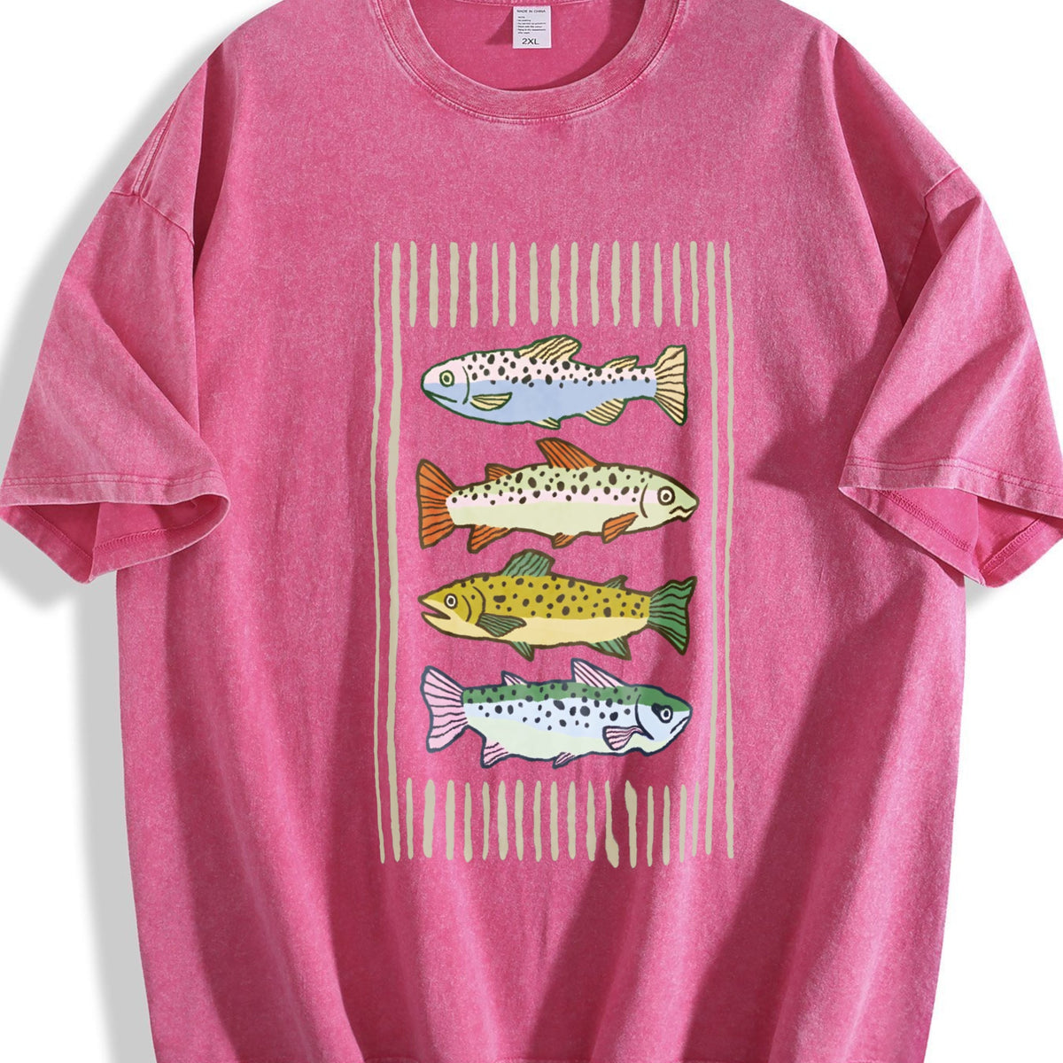 Trout Fish Vintage Washed T-Shirt product image 5