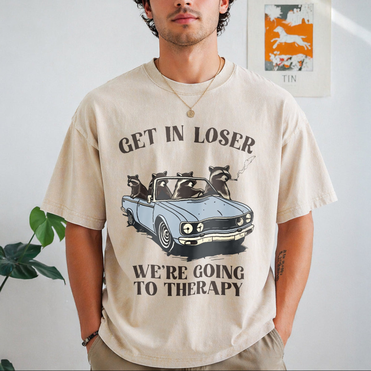 We're Going To Therapy Vintage Washed T-Shirt product image 1