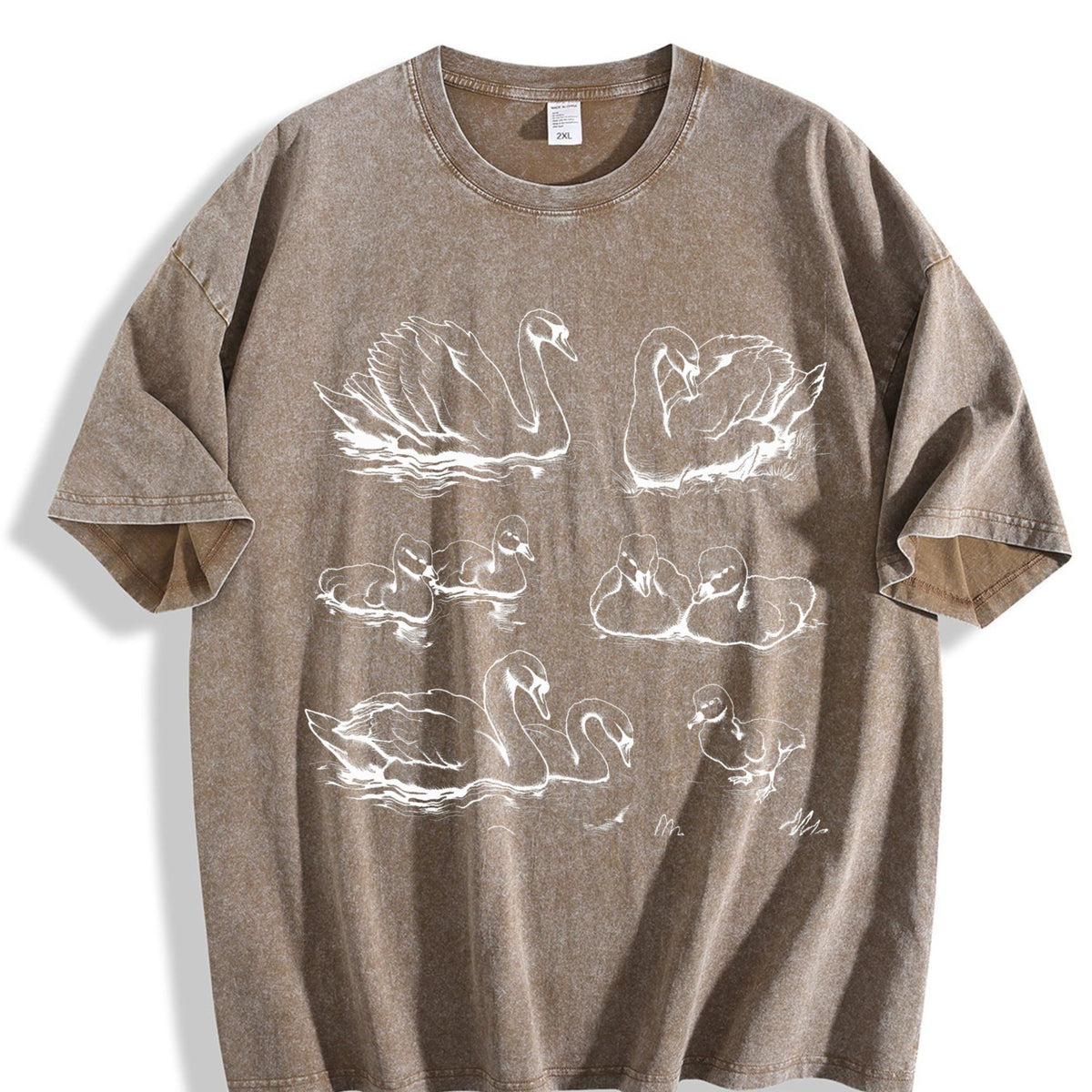 Swan 90s Tattoo Vintage Washed T-Shirt product image 3
