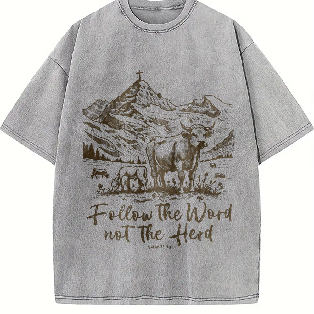 Follow the Word Not Herd Vintage Washed T-Shirt product image 5