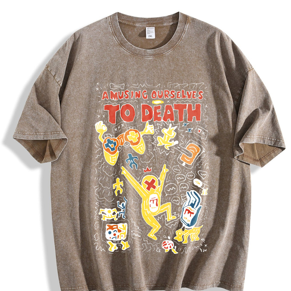 Amusing Ourselves to Death Vintage Washed T-Shirt product image 3