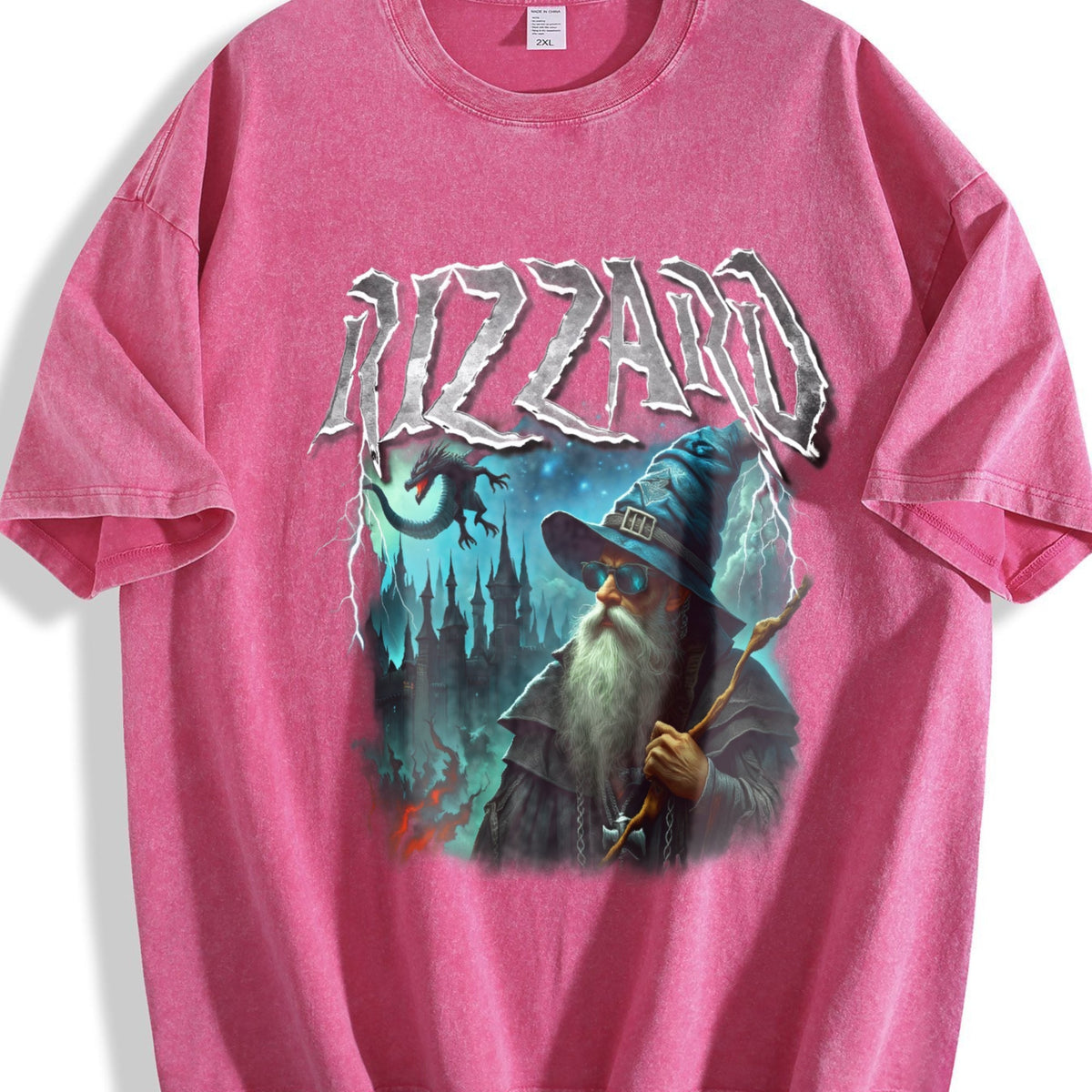 Rizzard Fantasy Wizard Vintage Washed T-Shirt product image 7