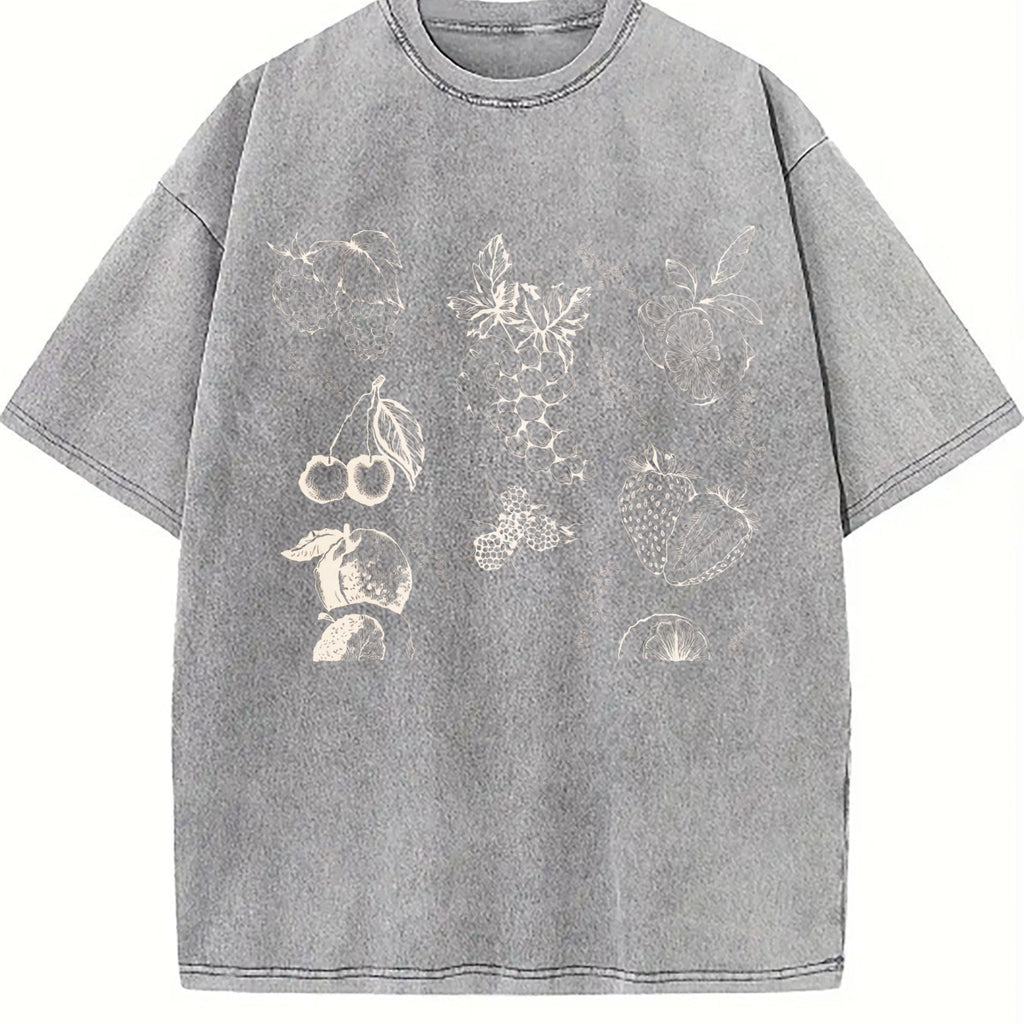 Fruits And Berries 90s Vintage Washed T-Shirt product image 5