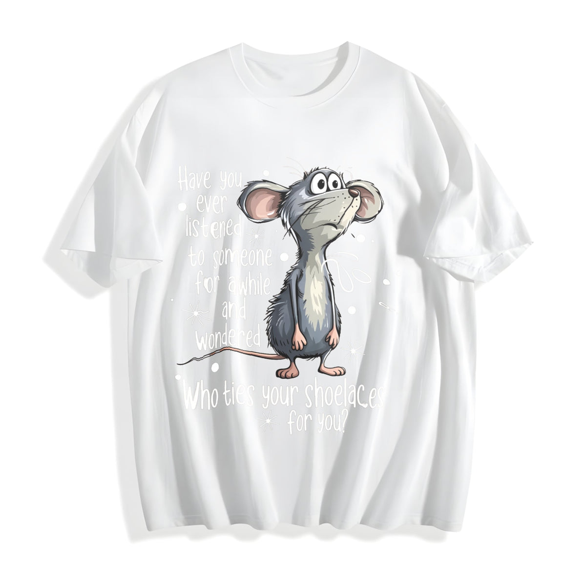 Funny Mouse Quote Cotton T-Shirt product image 2