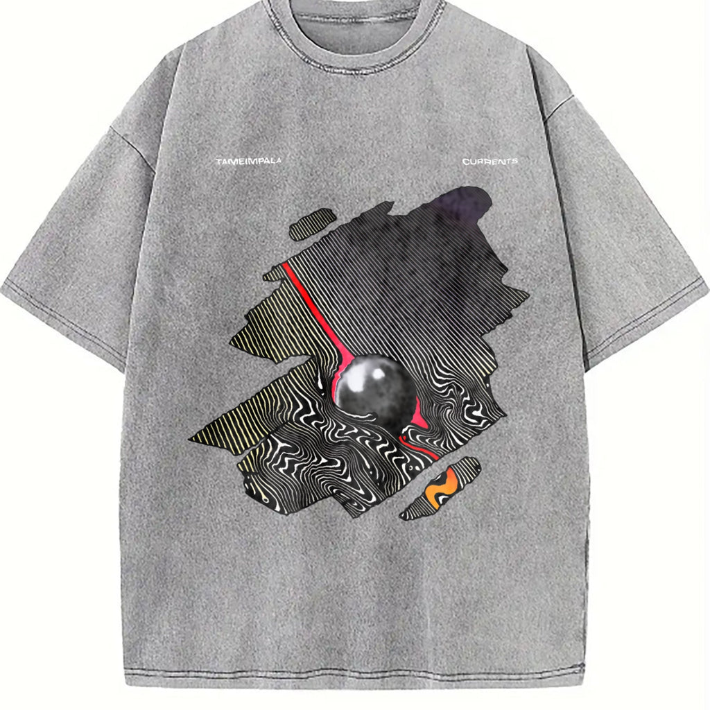 Psychedelic Visual Effects Sphere Vintage Washed T-Shirt product image 4
