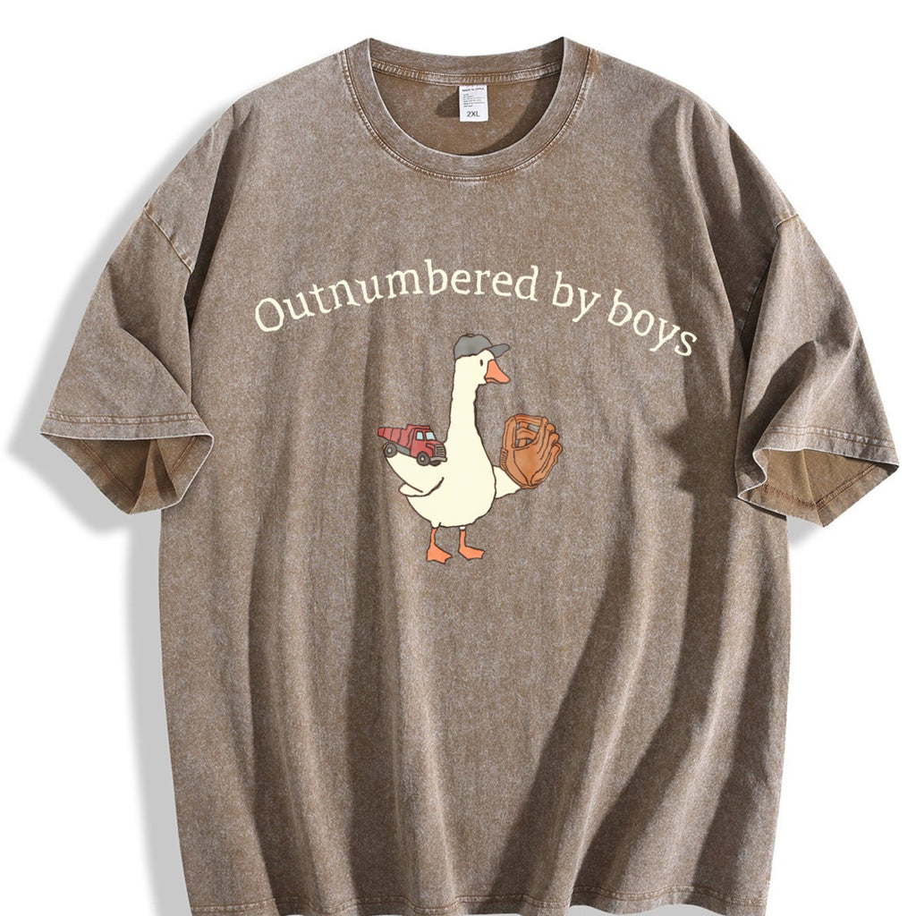 Outnumbered By Boys Goose Vintage Washed T-Shirt product image 3
