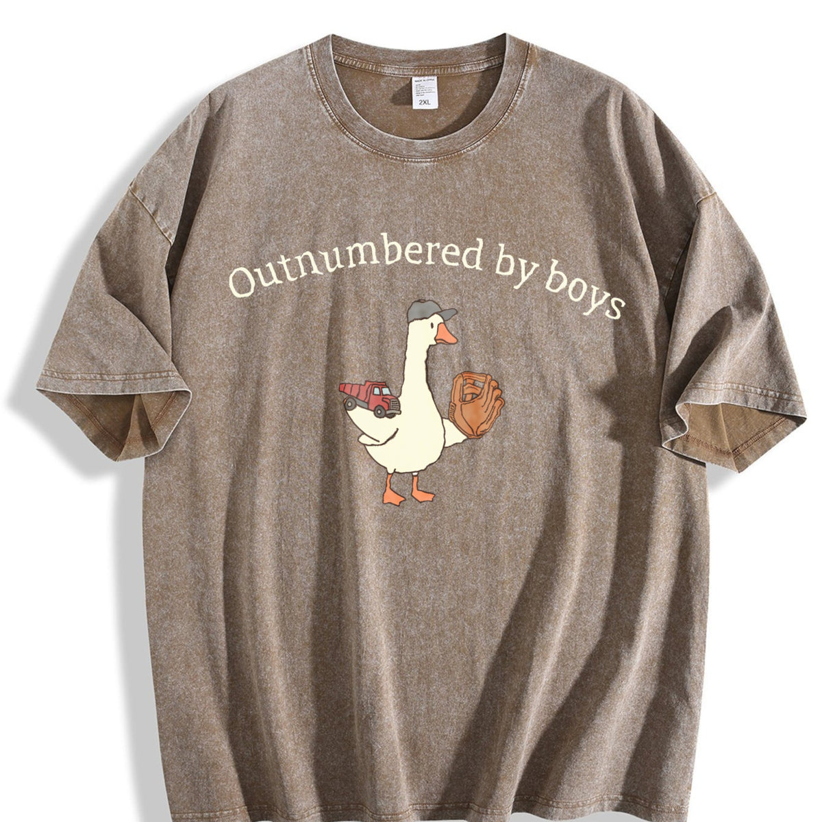 Outnumbered By Boys Goose Vintage Washed T-Shirt product image 3