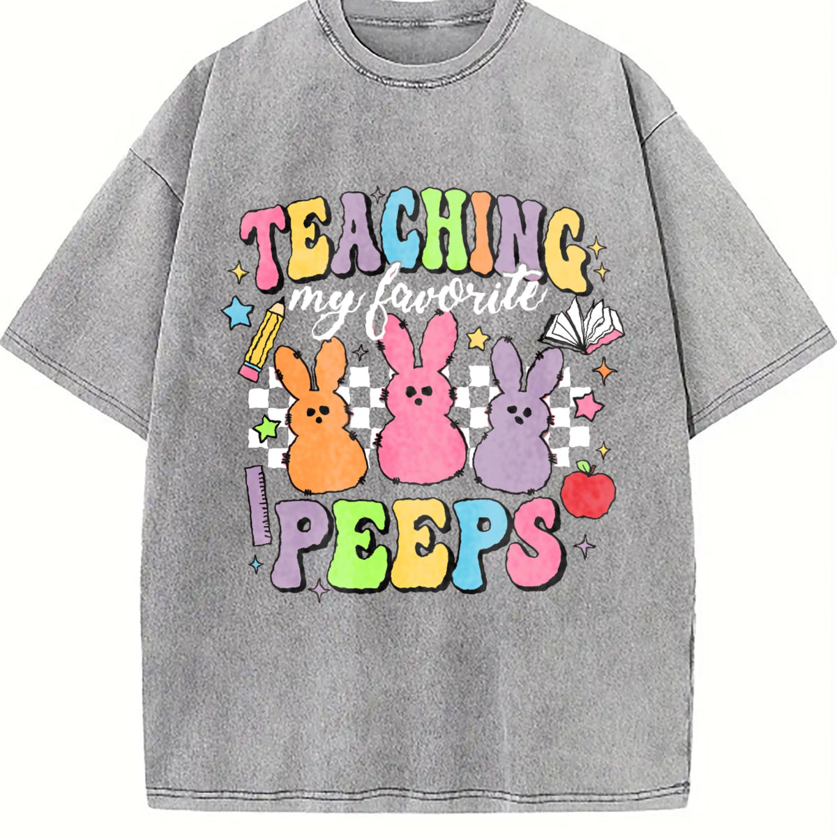 Teaching My Favorite Peeps Vintage Washed T-Shirt product image 4