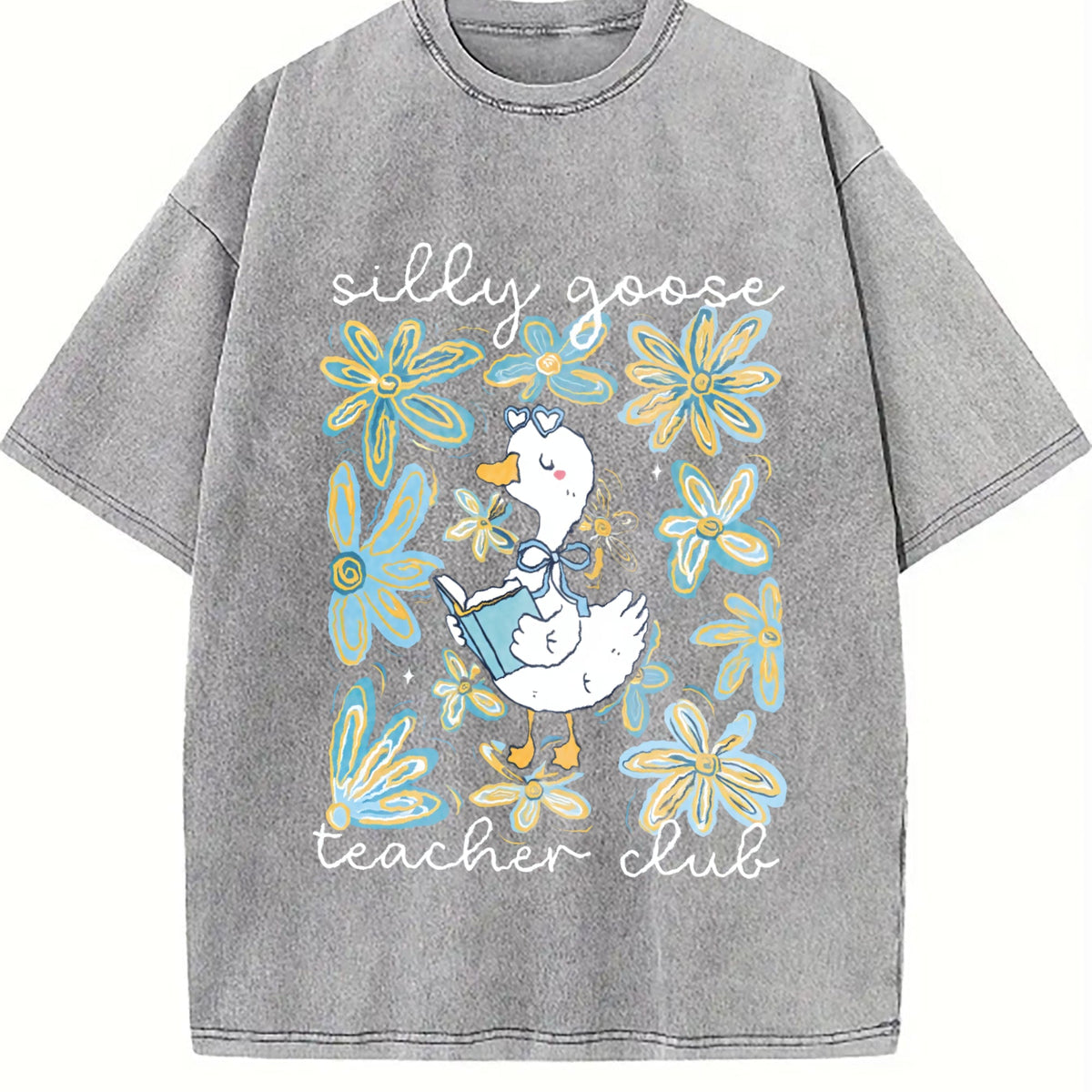 Silly Goose Teacher Club Vintage Washed T-Shirt product image 4