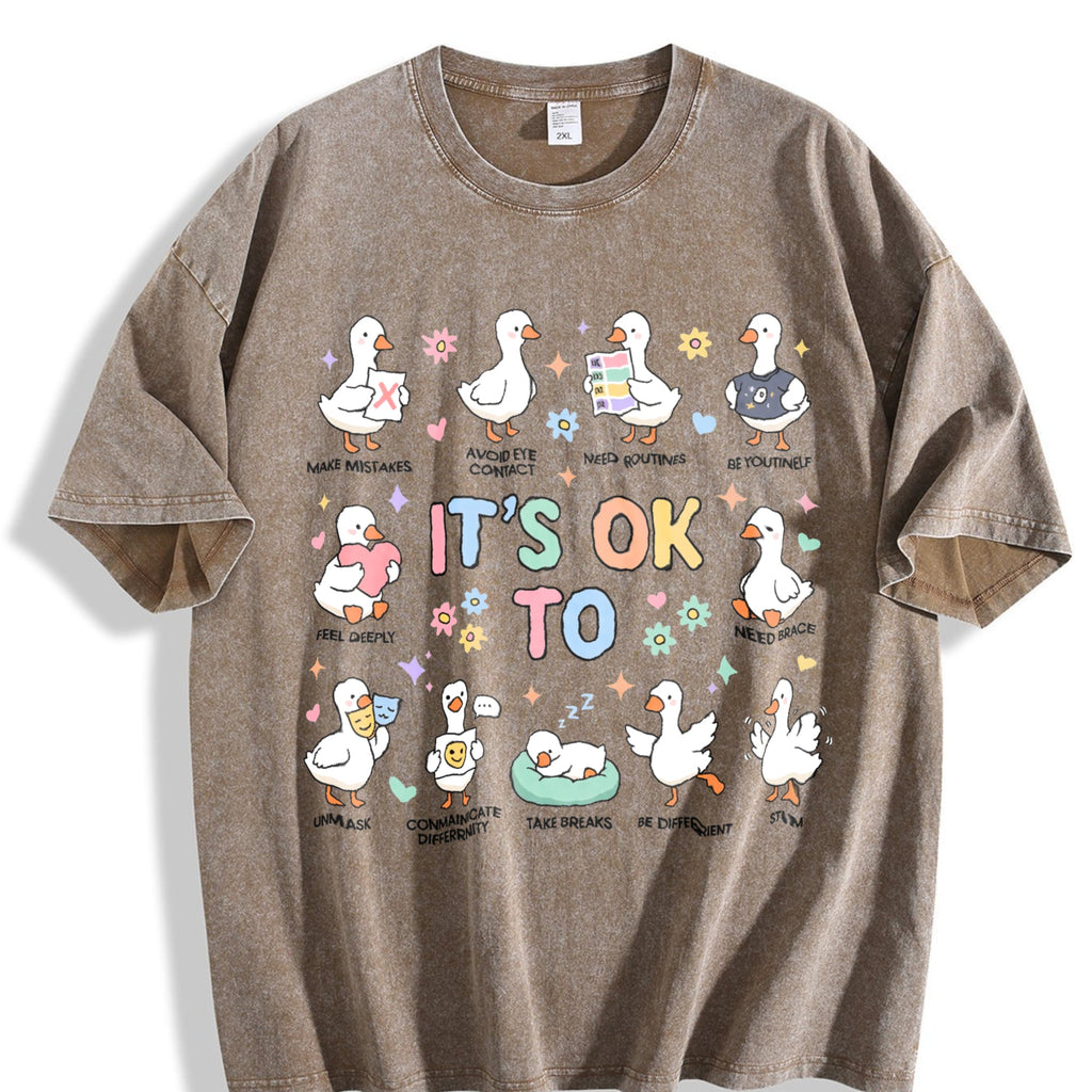 It's Ok To Be Different Vintage Washed T-Shirt product image 3