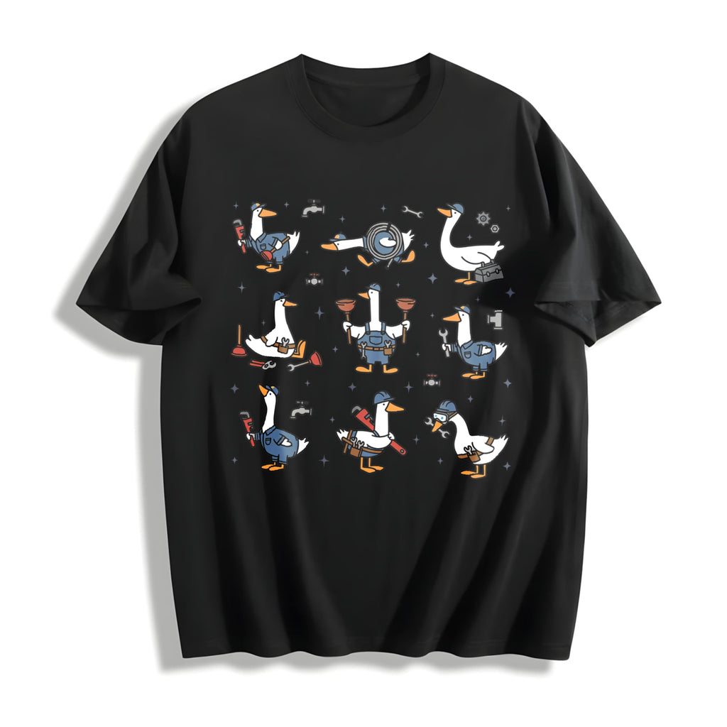 Silly Goose Plumber Cotton T-Shirt product image 1
