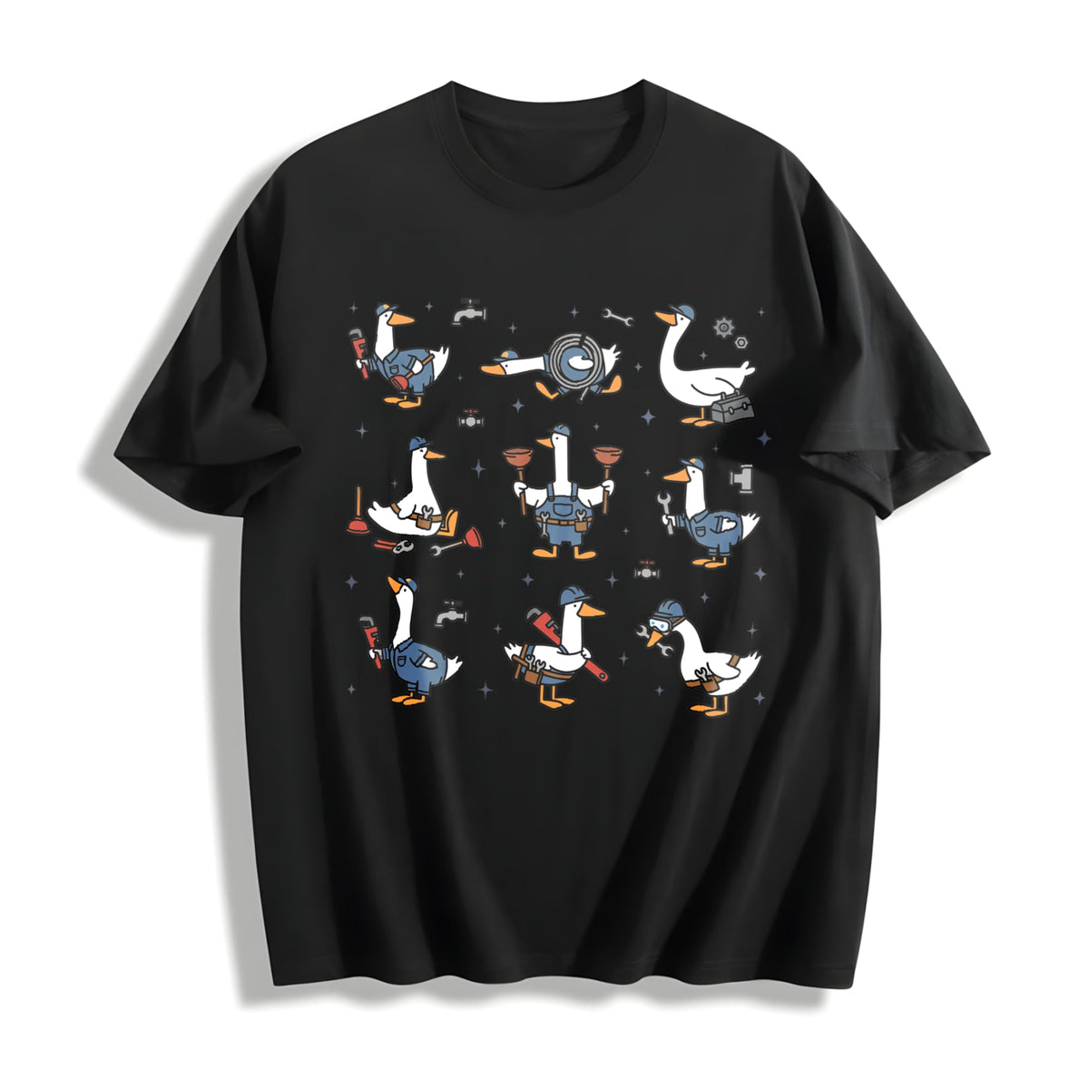 Silly Goose Plumber Cotton T-Shirt product image 1