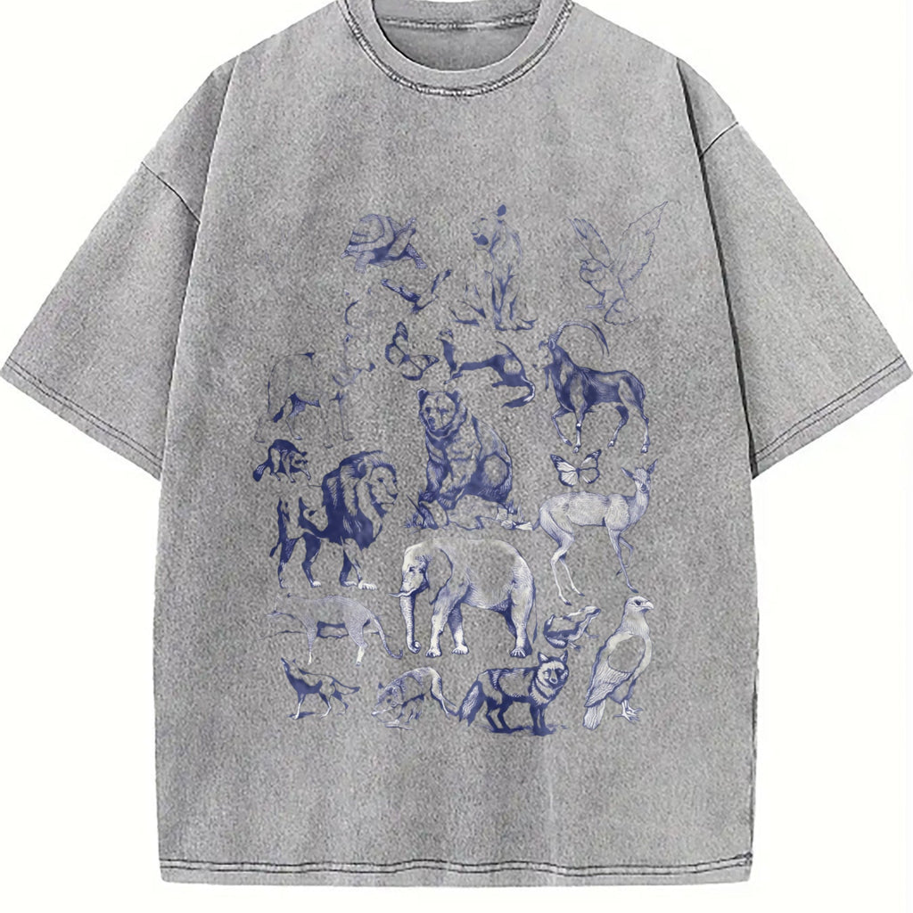 Wild Animals Vintage Washed T-Shirt product image 5
