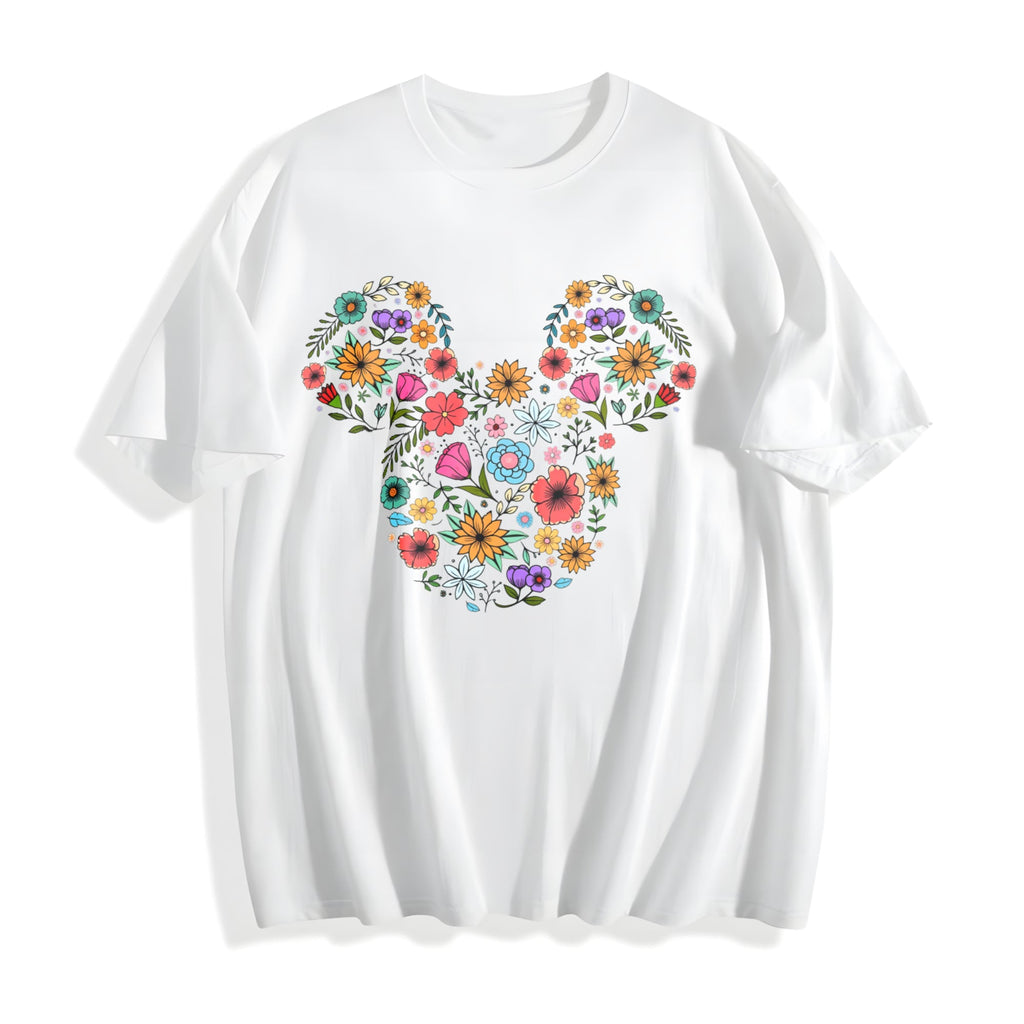 Floral Mouse Head Cotton T-Shirt product image 2