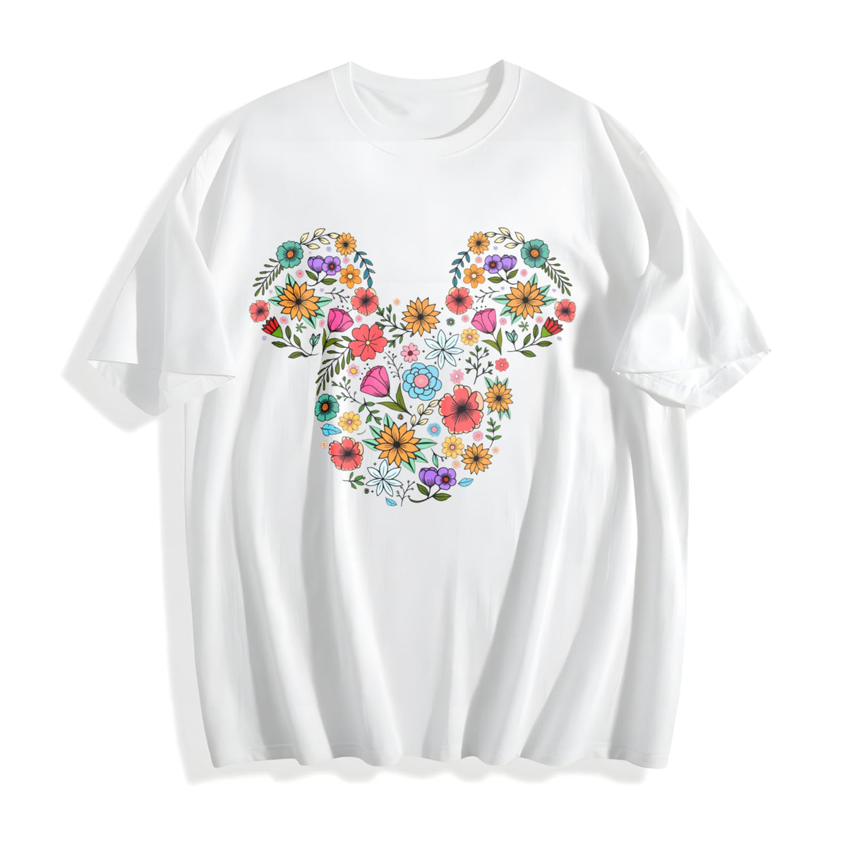 Floral Mouse Head Cotton T-Shirt product image 2