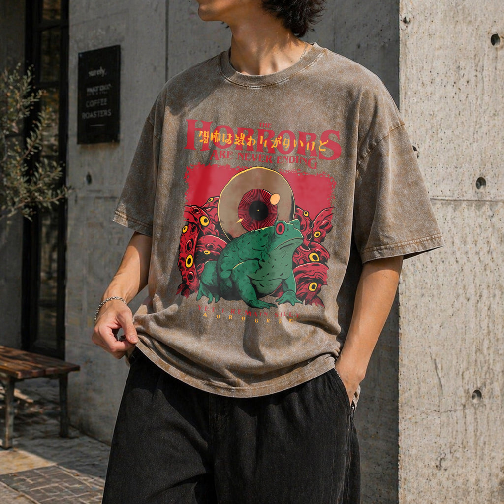 Horrors Are Never Ending Vintage Washed T-Shirt product image 3