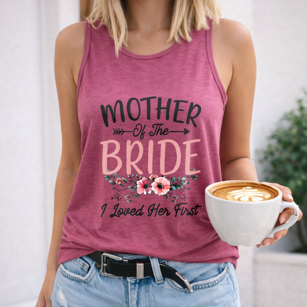 Mother's Day Theme Mother Bride Letters Women's Tank Top