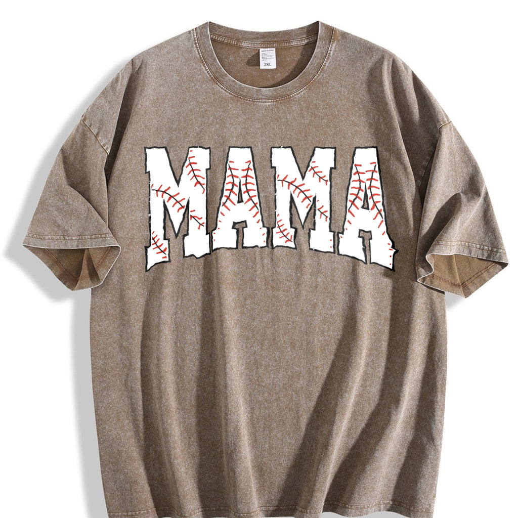 Baseball Mama Vintage Washed T-Shirt product image 3