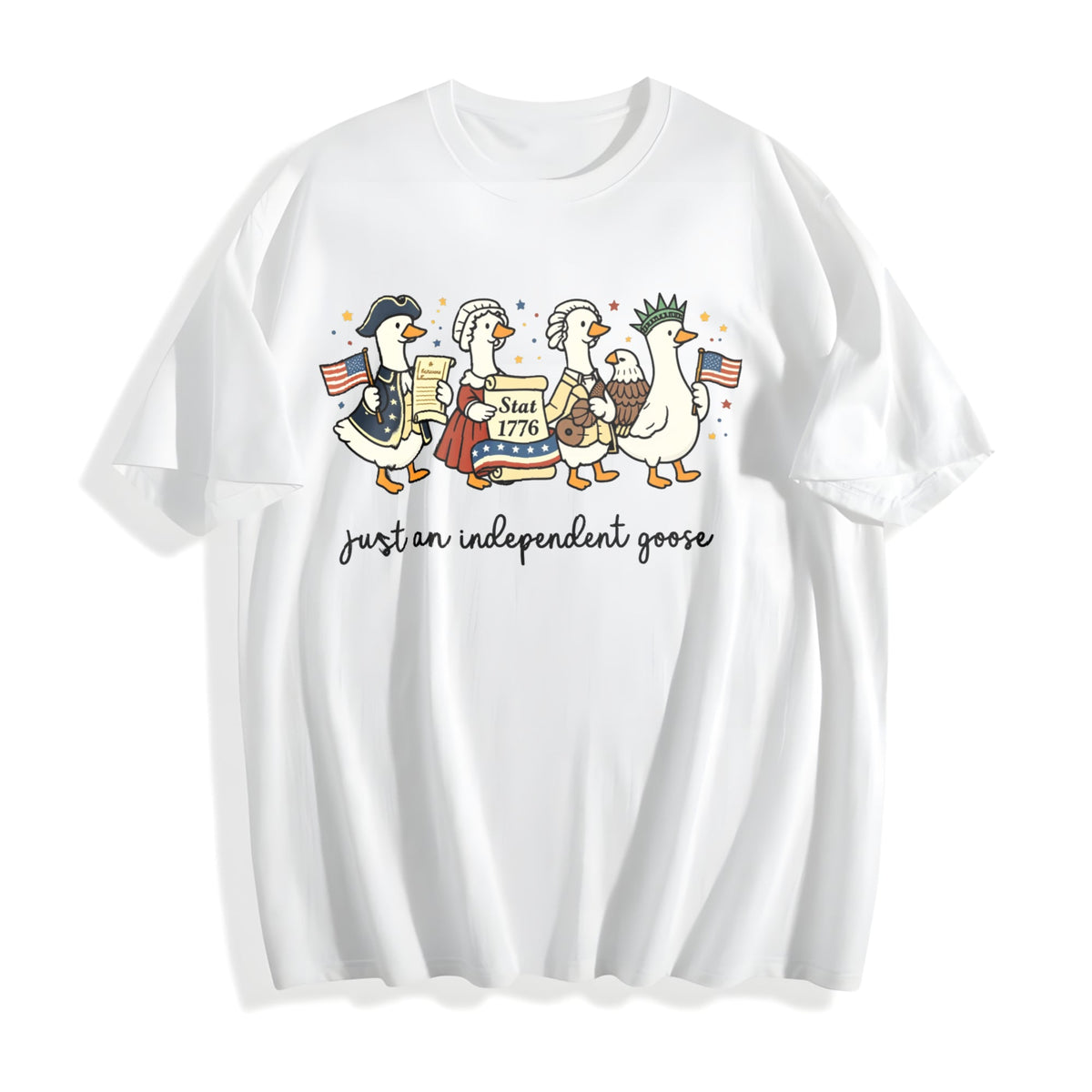 Silly Goose For 4th Of July Cotton T-Shirt product image 2