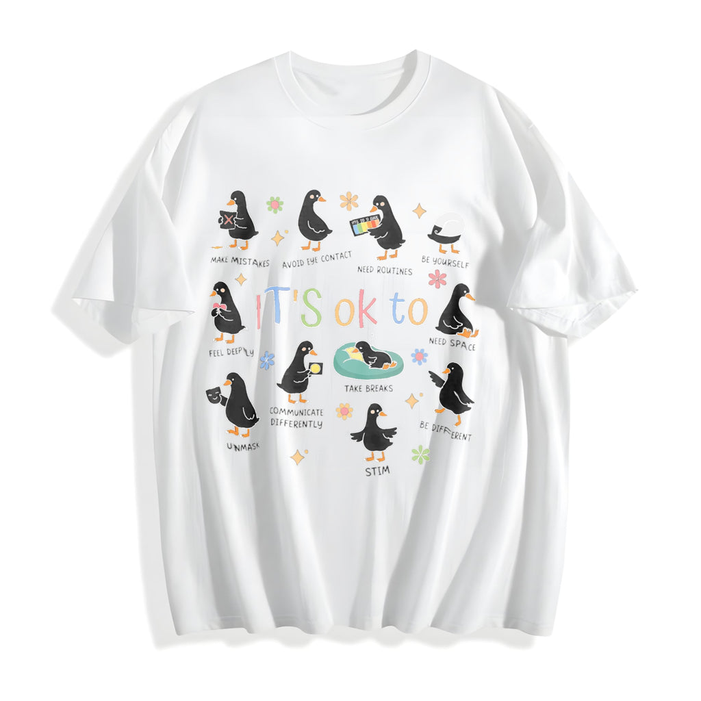 It's Ok To Be Different Autism Goose Cotton T-Shirt product image 2