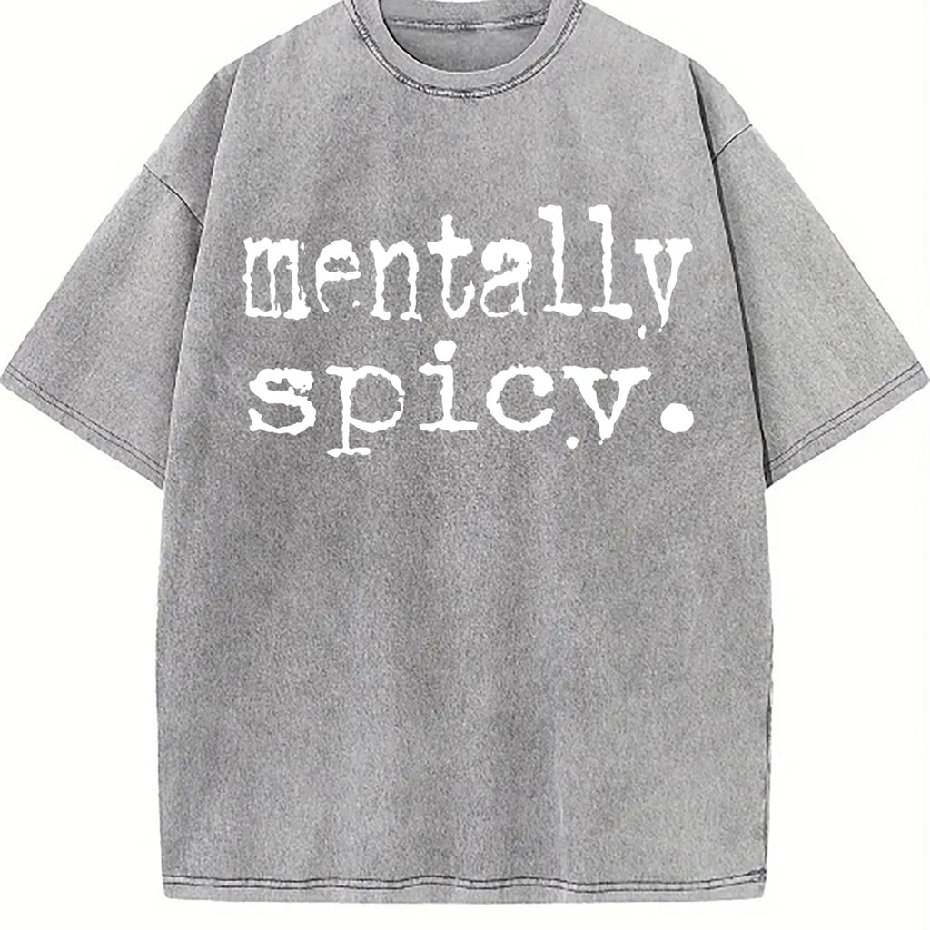 Mentally Spicy Summer Vintage Washed T-Shirt product image 4