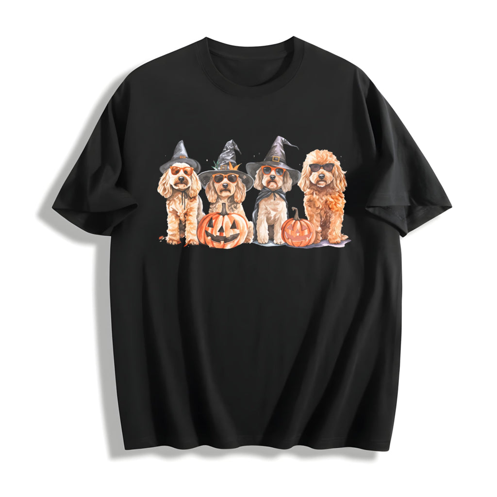 Goldendoodle Halloween Cotton T-Shirt product image 1