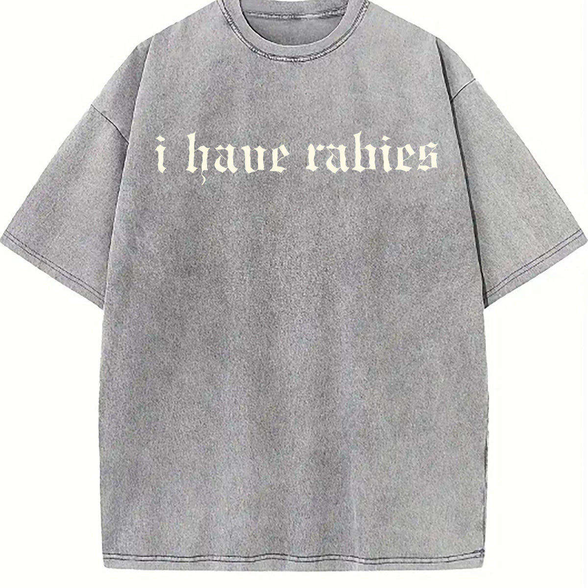 I Have Rabies Funny Vintage Washed T-Shirt product image 4