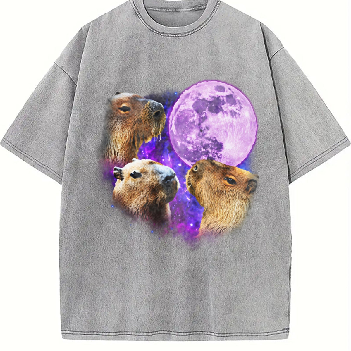 Three Capybaras Vintage Washed T-Shirt product image 5