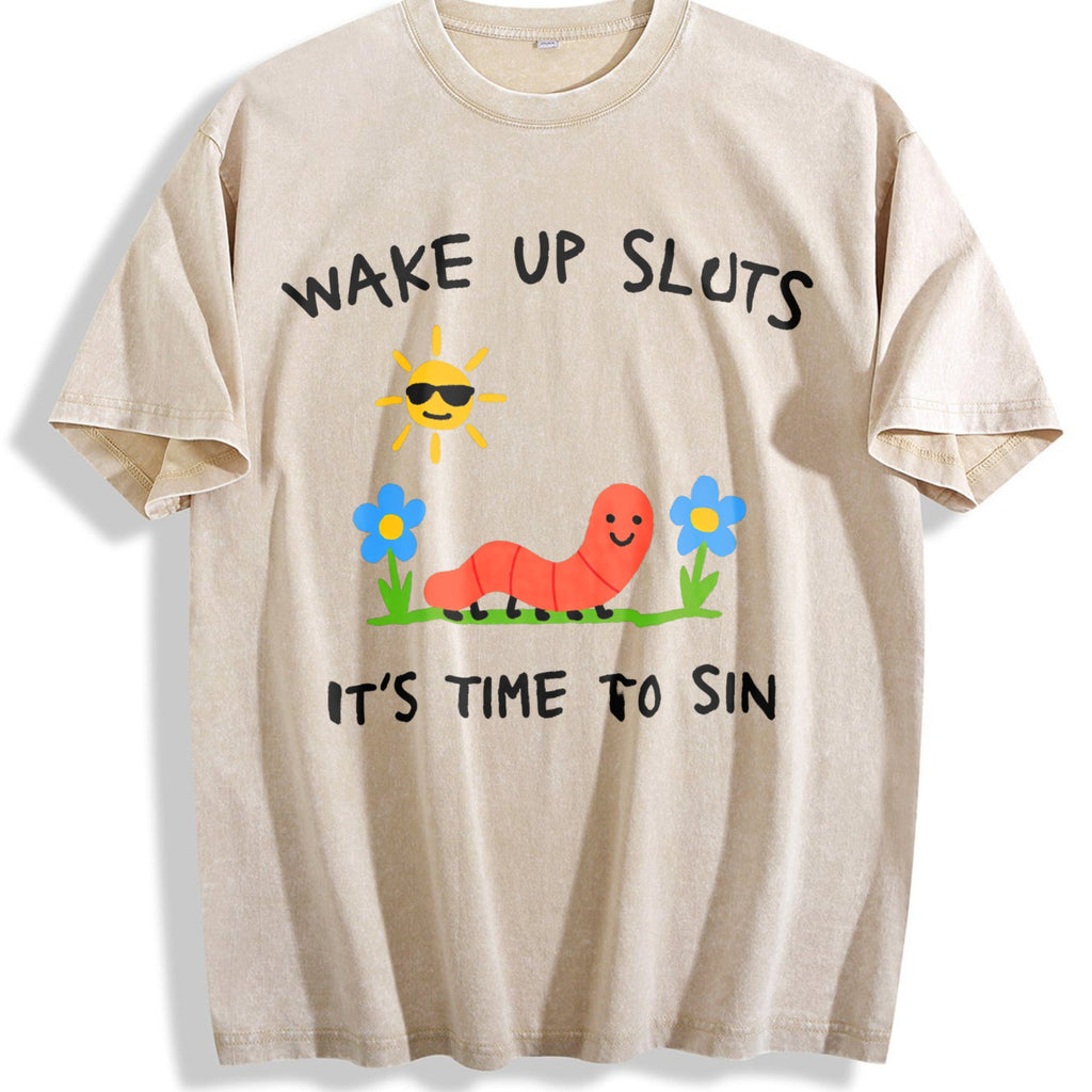 Wake Up Sluts Funny Animal Meme Sarcastic Cursed Vintage product image 1