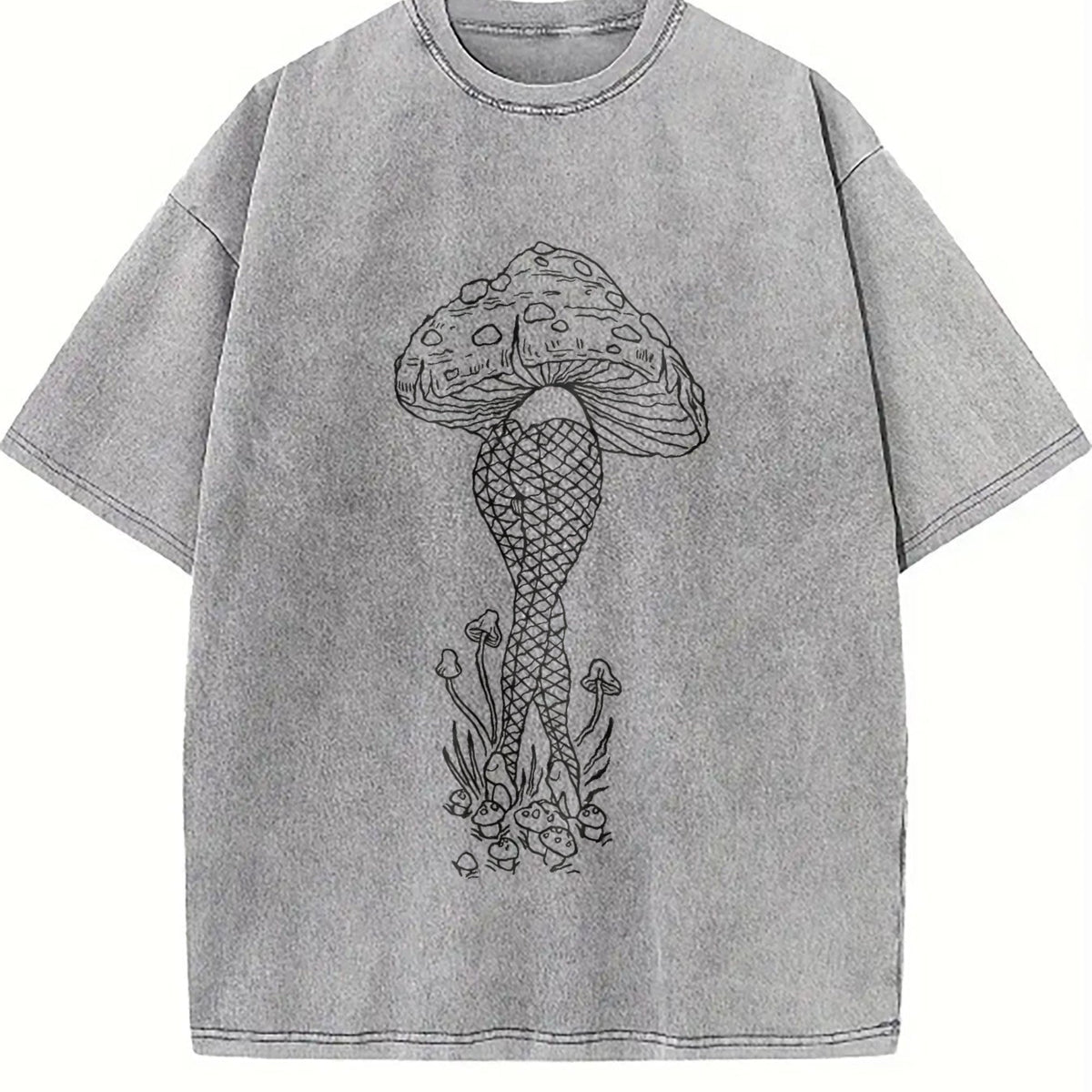 Mushroom And Snake - Made From 100 Vintage Washed T-Shirt product image 4