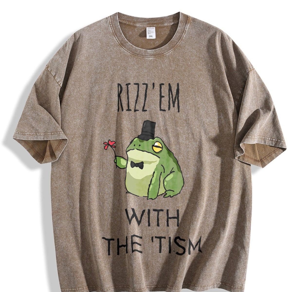 Rizz Em With The Tism Vintage Washed T-Shirt product image 3